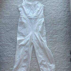 Madewell White Denim Jumpsuit